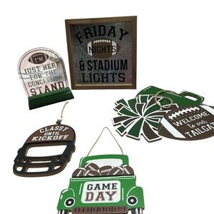 Football Themed Decor Set NWT